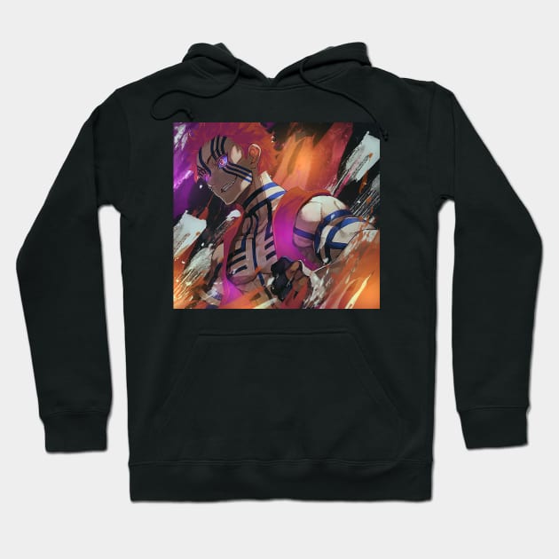 Demon Akaza Hoodie by Valoka